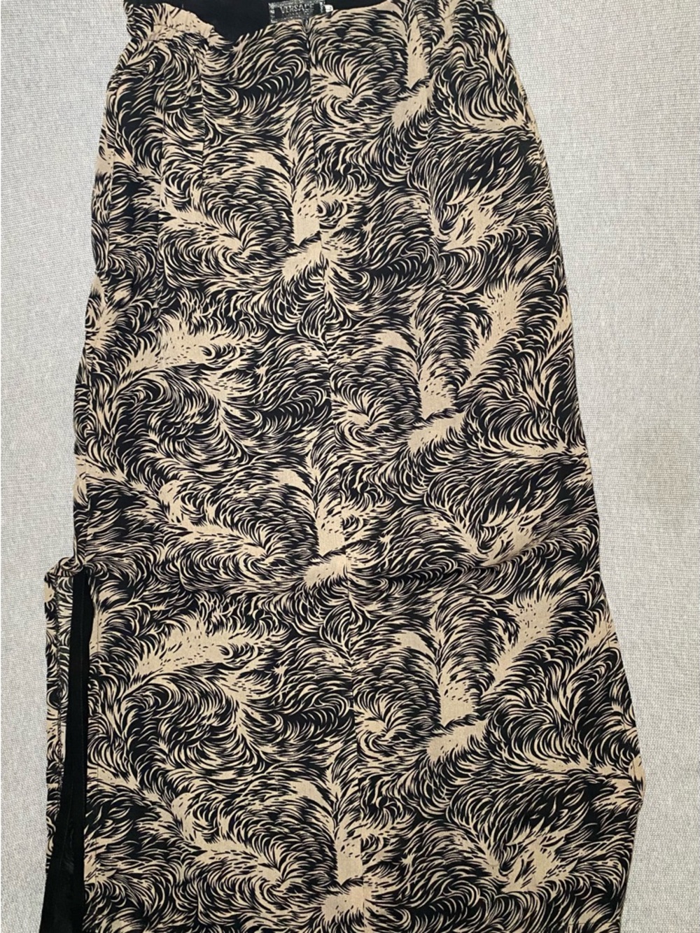 Versace Classic V2 Skirt Womens Size XL Double Side Slit Flawed